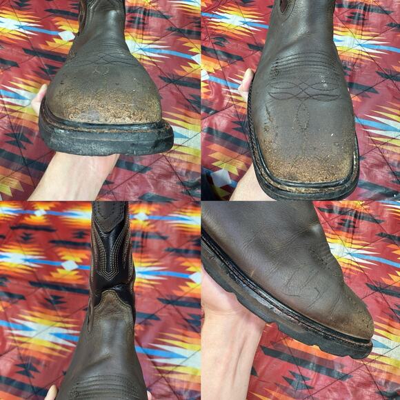 Ariat Groundwork Steel Toe Mens 10.5 EE Brown Wide Square Toe Work Boot 11” main image 7